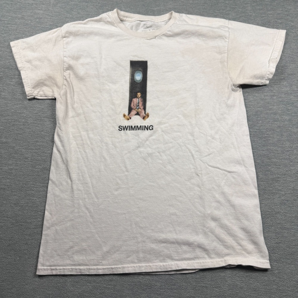 Mac Miller T-Shirt Men M White Swimming Album Cover Graphic Art Rap Hip Hop Musi